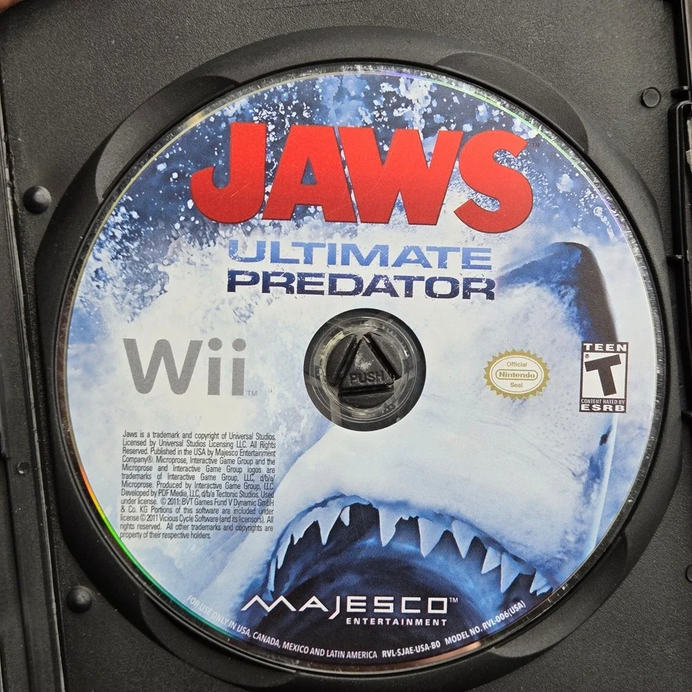 Jaws: Ultimate Predator (Nintendo Wii, 2011) Game Disc Only